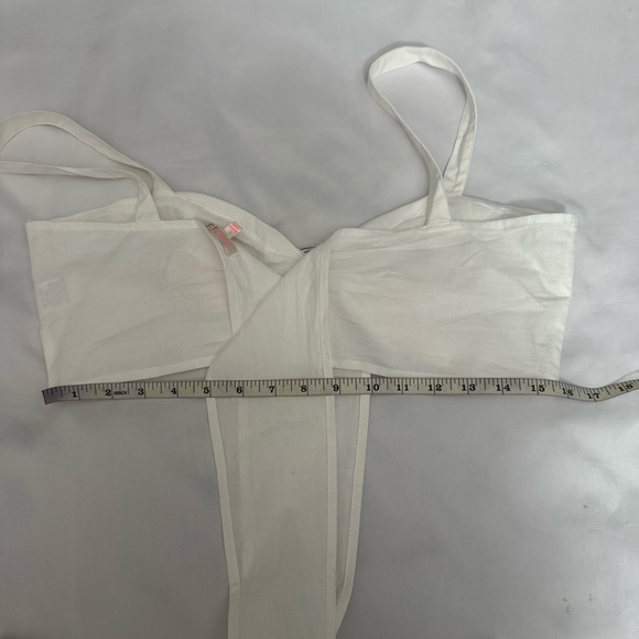 White ring crop top slit maxi skirt set - Picture 10 of 13